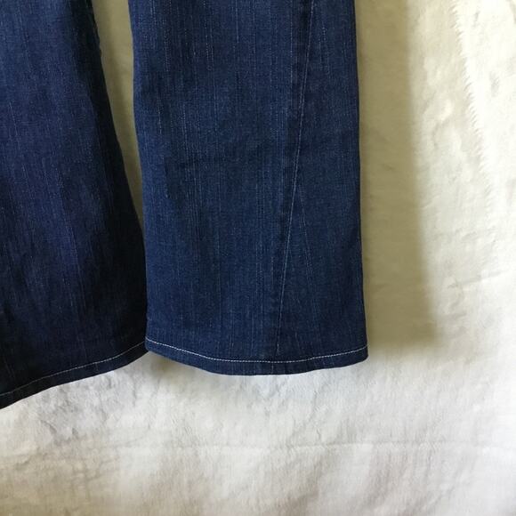 True Religion Blue Pearl Button Wide-Leg Jeans - Picture 7 of 16